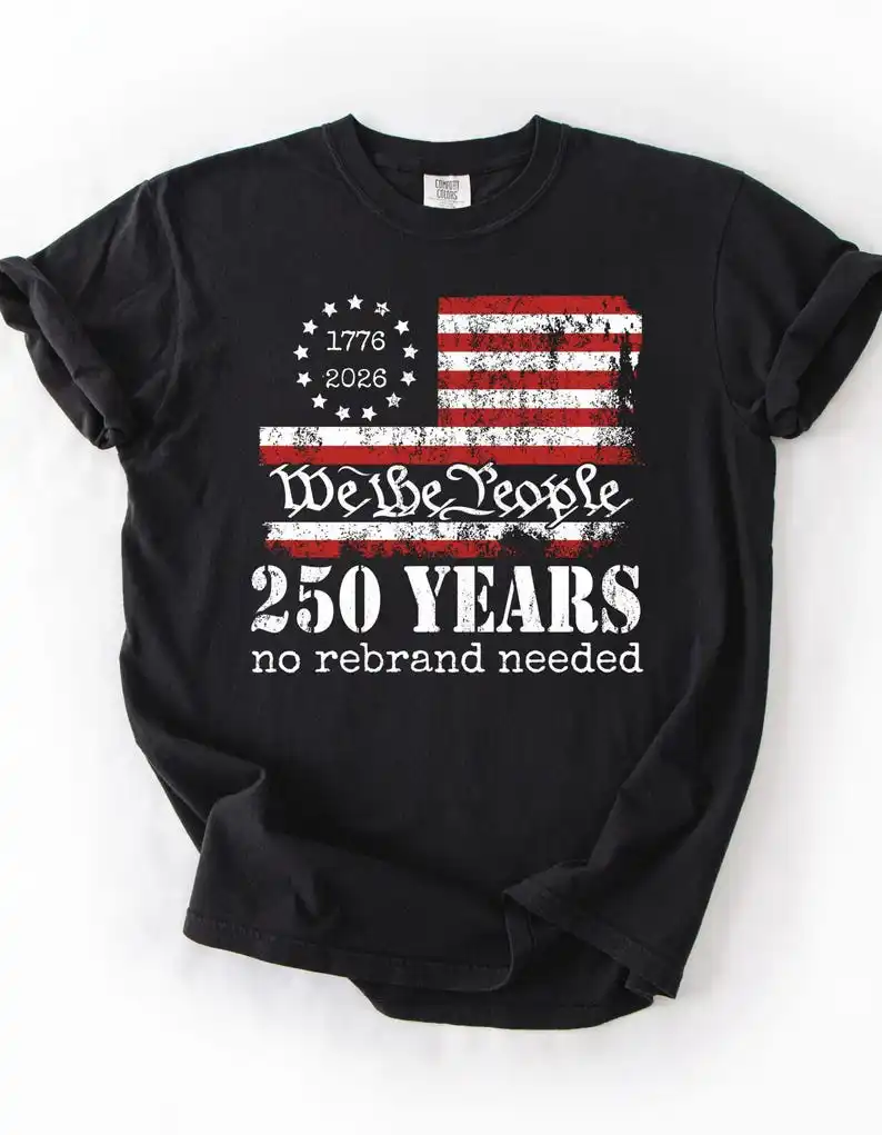 T-shirt du 250e anniversaire de l'Amérique, T-shirt 250 ans des États-Unis, We The People, T-shirt patriotique du Jour de l'Indépendance, T-shirt drapeau américain du 4 juillet