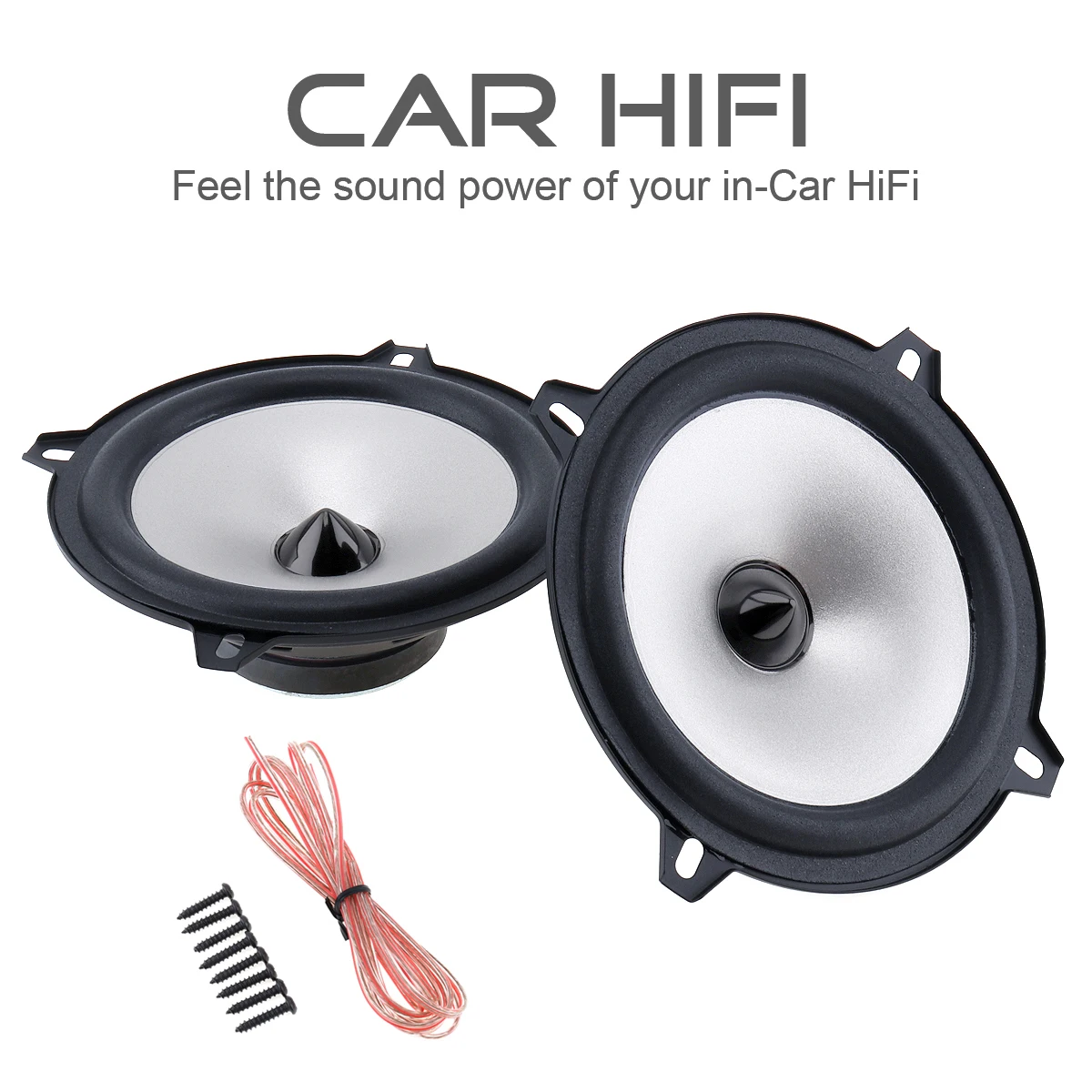 2pcs 5 Inch 60W 2 Way Car Coaxial Automobile Car Hifi Full Range Frequency Sensitivity Power Loudspeaker