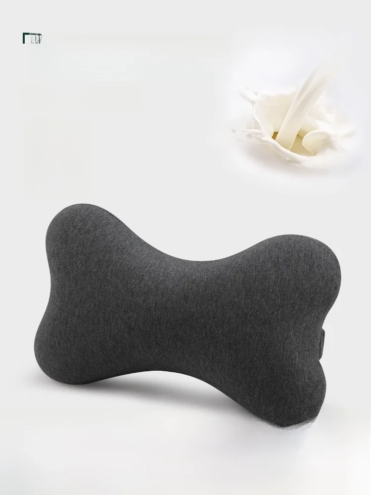 

l Latex Ne Support Car Cuion Pillow Auile Headrest Portable Travel Pillow Bone ape Single Person Use