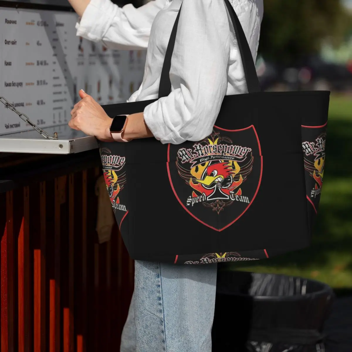 

Street Mr.Horsepower Clay Smith Cams Beach Tote Bag Sport Gym Yoga Duffle Large Tote Bag Women Travel Bag Fitness bag