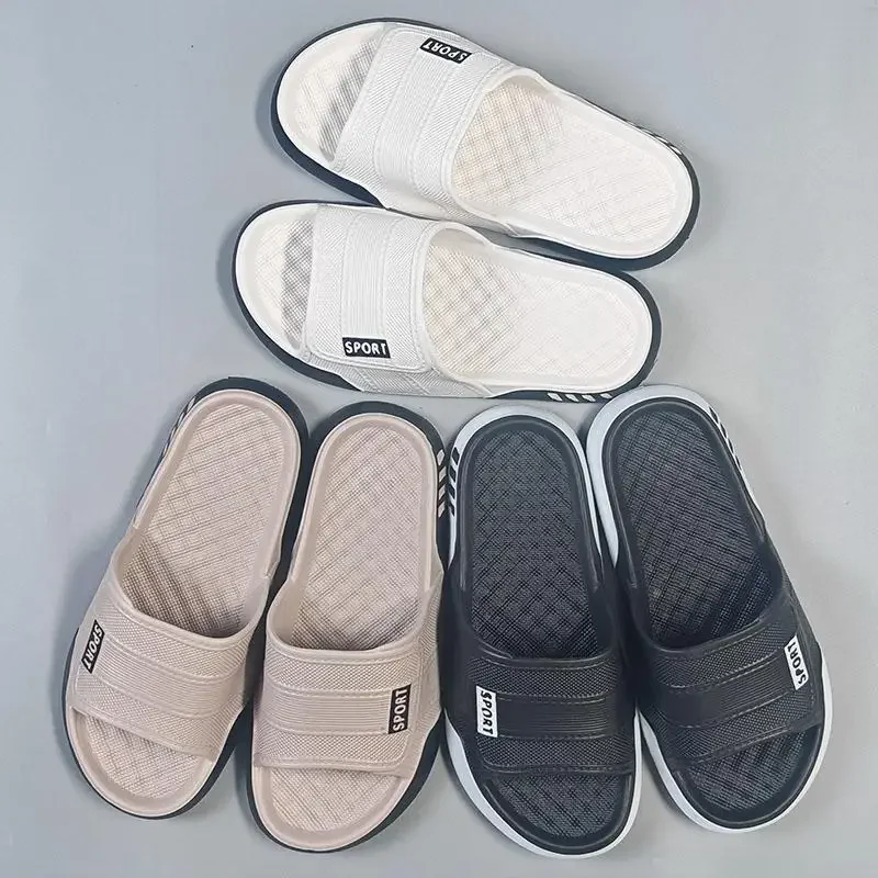 ZUOFU Herren-Sportpantoffeln in großen Größen 40-47 mit flacher, weicher EVA-Sohle, rutschfeste Sommerschuhe für drinnen und draußen, für Zuhause und Streetwear. – Detail 5