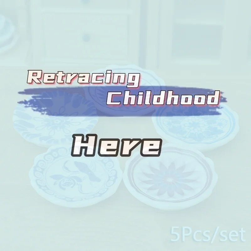 Lot de 5 assiettes miniatures 1:12 pour maison de poupée, accessoires de vaisselle de simulation pour cuisine, décor de scène de maison de poupée, jouet