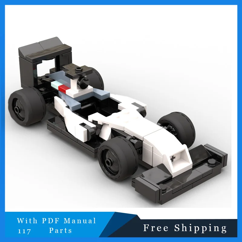 117-teiliges kreatives weißes Sportwagenmodell Urban Speed Supercar Modulare Technologie Geburtstag Weihnachten Geschenk Montage Kinderspielzeug