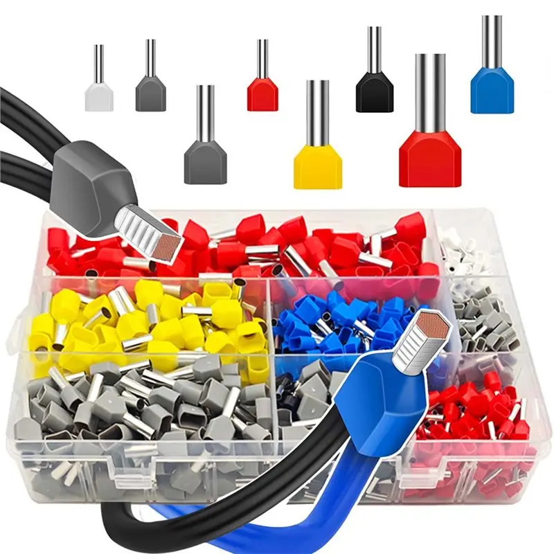 

Комплект двойных клеммных наконечников ABBP-Cord (750 шт.) для проводов 8-22 AWG, двойные соединители для проводов