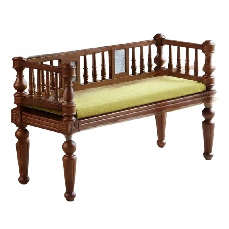 

Double bench Solid wood living room Balcony bench Sofa chair Bedside stool
