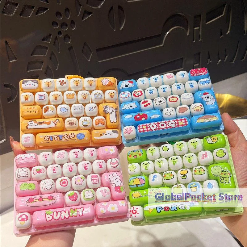 [TG823]1Pcs Cute Keyboard Shaped Fidget Toy, Stress Relief Press Decompression Toy, Anxiety Relief Desk Decor For Adults