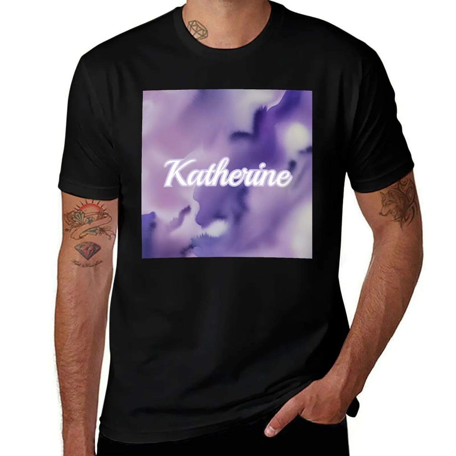 

Футболка Katherine на заказ, забавные футболки с мемми, футболка с короткими рукавами, футболки с аниме, футболки для мужчин