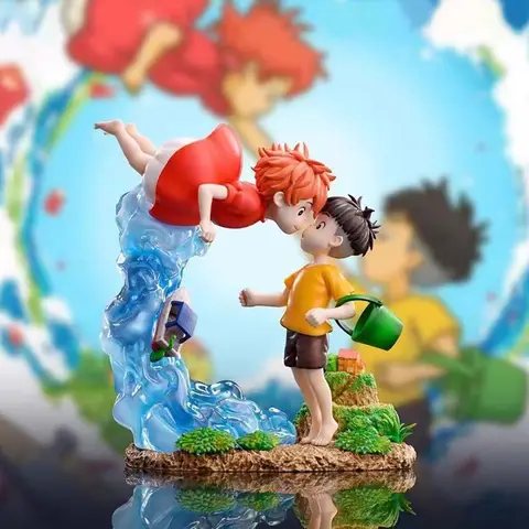Ponyo sur la falaise Figure Ponyo Sou ciel Seagal Figurine Pvc Statue Anime Action Figurine modèle poupée Collection jouet cadeau d'anniversaire