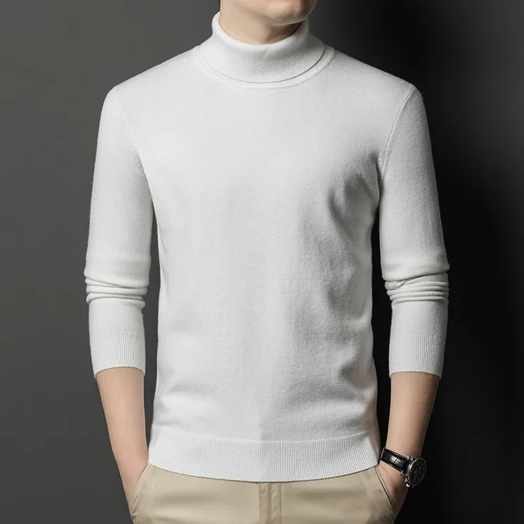 

Stand Commuter Sle Crew Ne Knitted Sweater Casual Faion Ci Walk Long Sve Regular Length High Collar Non Deformable