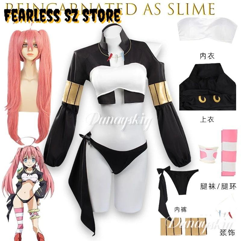 

Milim Nava That Time I Got Anime Reincarnated Cosplay 코스프레 Wig Shoes Despotic Demonlord As A Cos Slime Halloween Party Cos