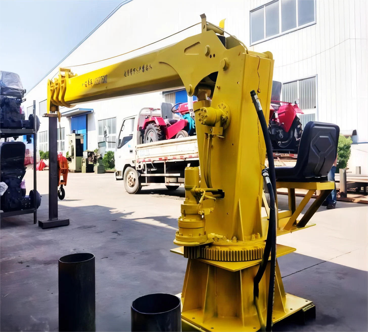 New 6Ton Knuckle Stiff Boom Small Boat Crane Floating Marine Deck Working Crane Marine Crane for Sale