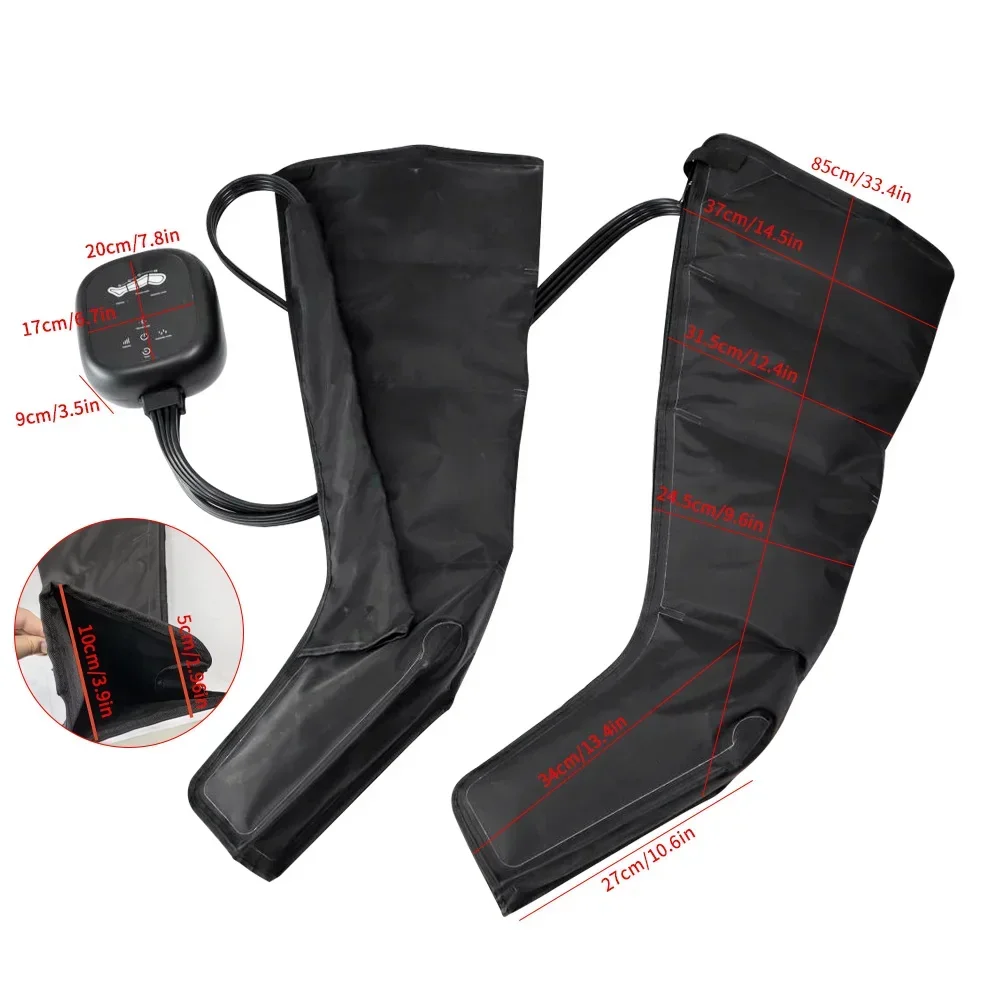 リンパ浮腫リリースと筋肉弛緩マッサージ用の4つのエアバッグとパワーポンプブーツを備えたコードレス空気圧縮レッグマッサージ