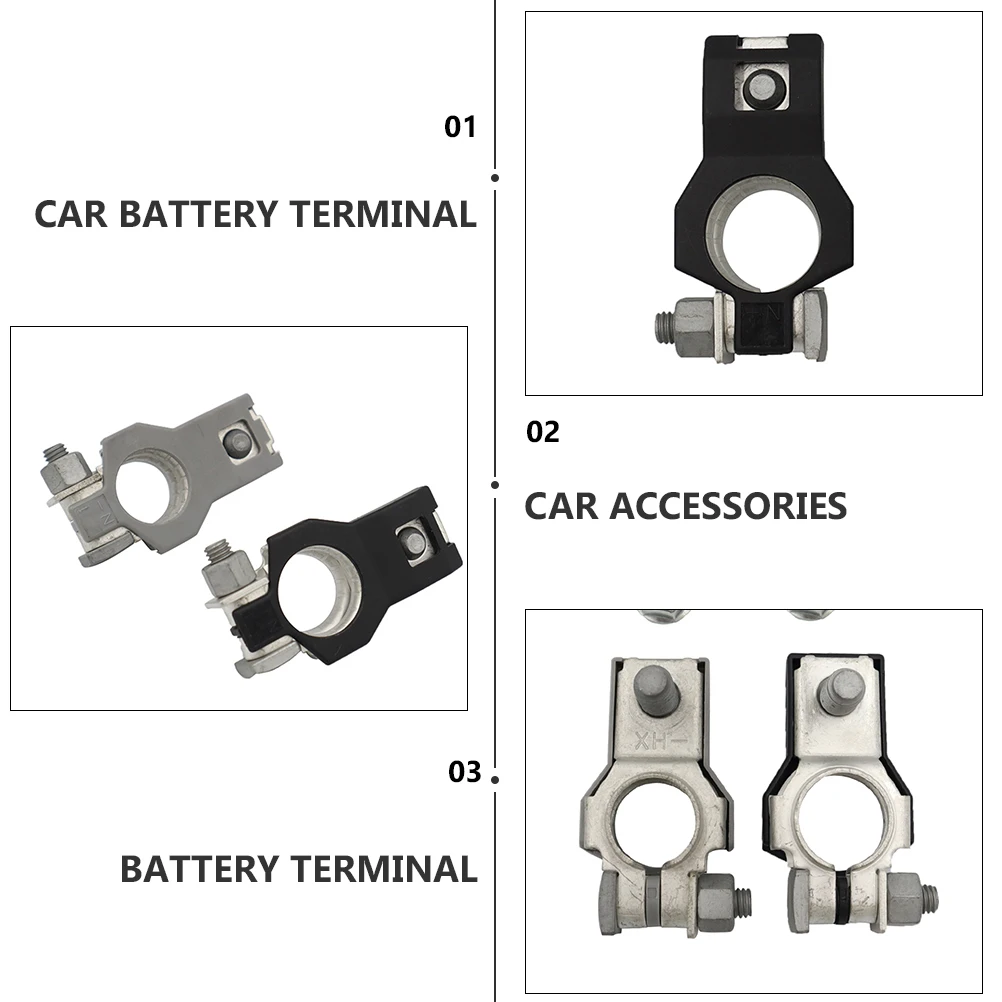 

1Pair Durable Auto Terminal Clamp Exquisite Craftsmanship Safe Quick Release Connector for Vehicles Terminals