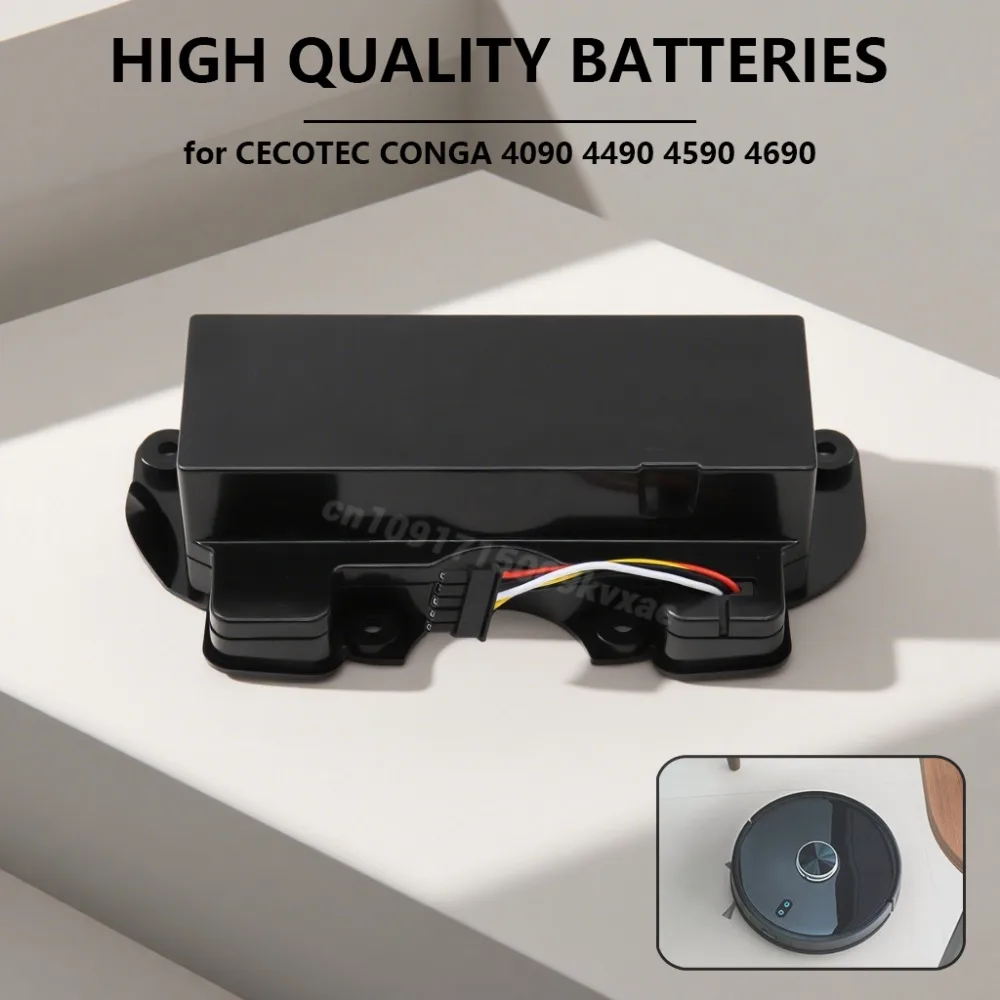 

12800mAh 14.8V Vacuum Cleaner Battery for Cecotec Conga 4090 4490 4590 4690 Replacement Rechargeable Power