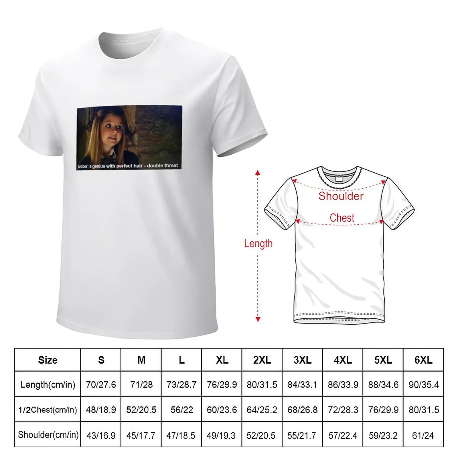 Amber Millington genius House of Anubis perfect hair quote T-Shirt Short sleeve tee tops mens cotton t shirts