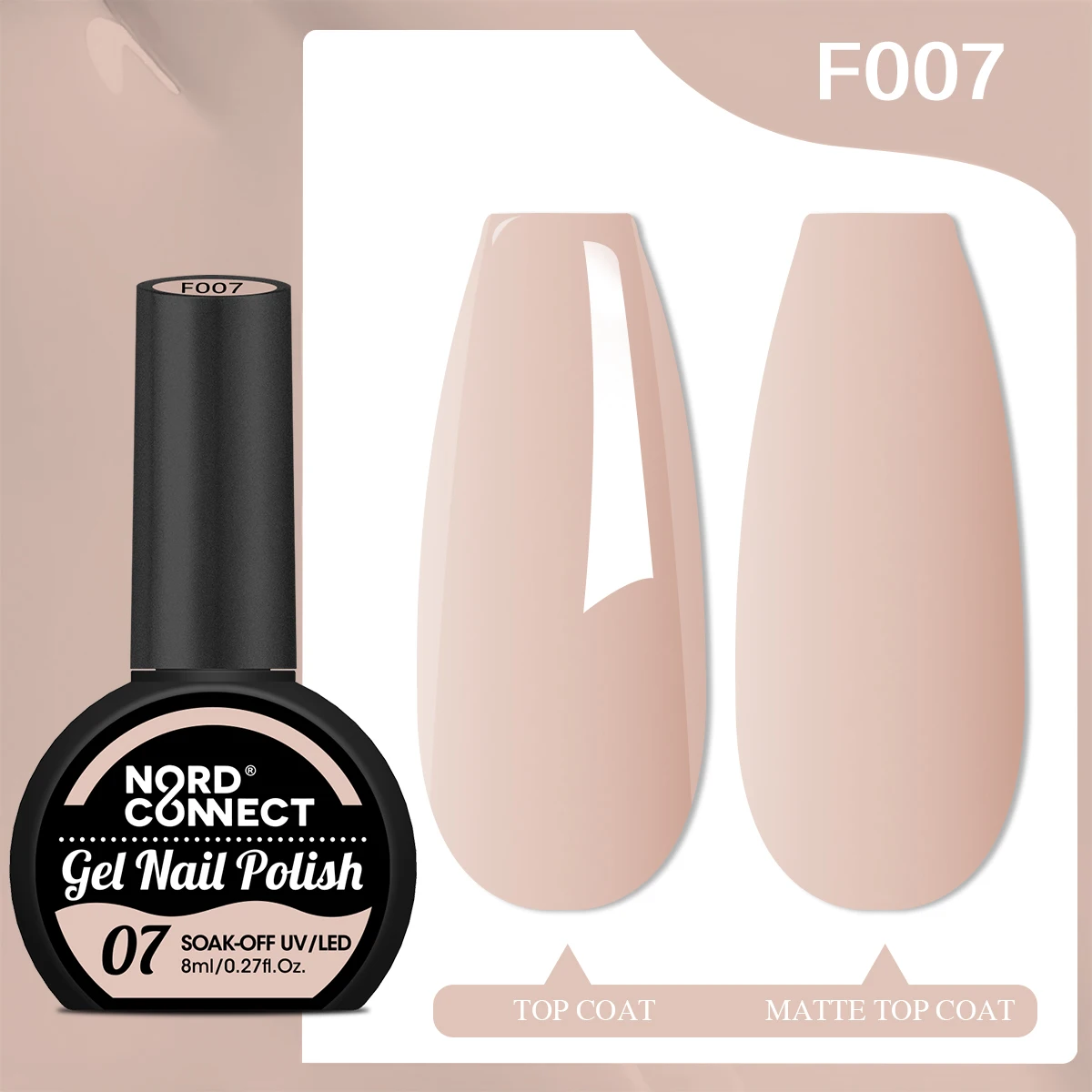 Gel de esmalte de uñas de botella semicircular, juego de esmalte de uñas de gel rosa natural nude de larga duración de curado rápido, gel de tono de piel marrón chocolate