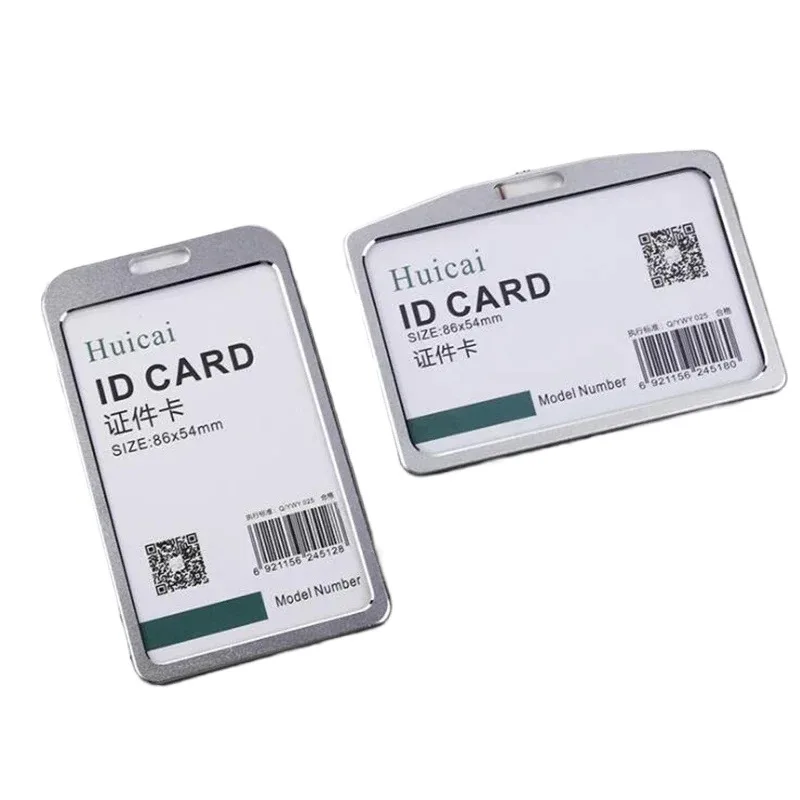 

1pc Aluminum Alloy Exhibition ID Tag Card Holder Pass Work Name Card Cover Case Badge Holder Metal Working Permit Case Sleeve