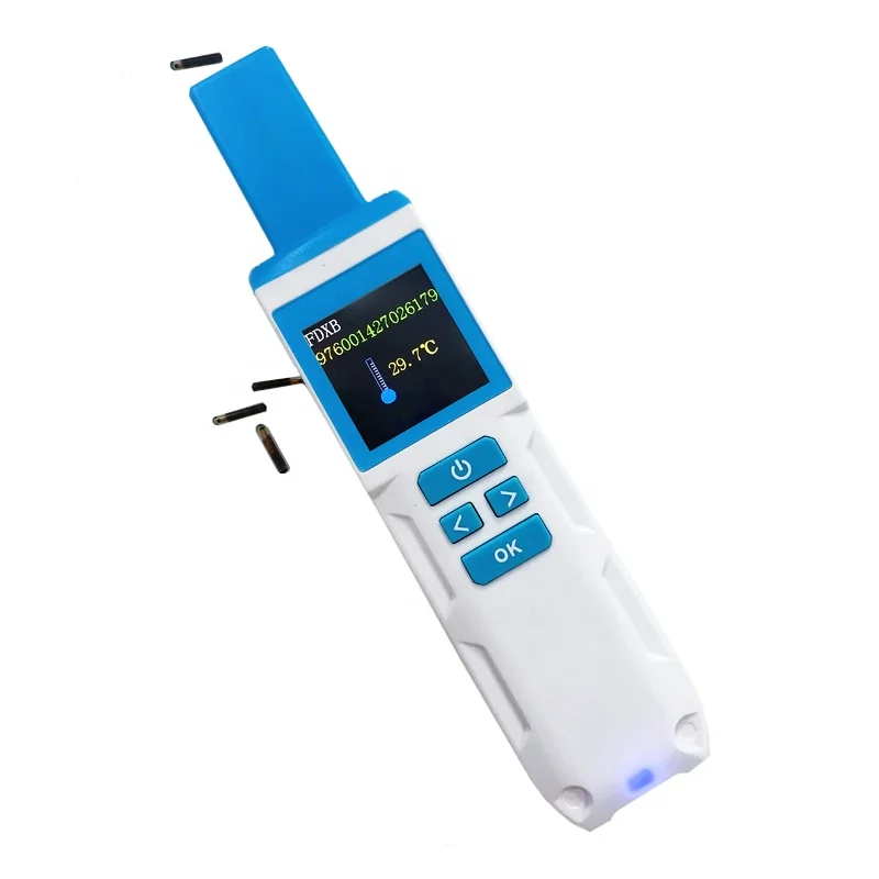 

134.2khz rfid temperature reader hdx fdx-b dog microc handheld scanner for pets, livestock and horses animal health