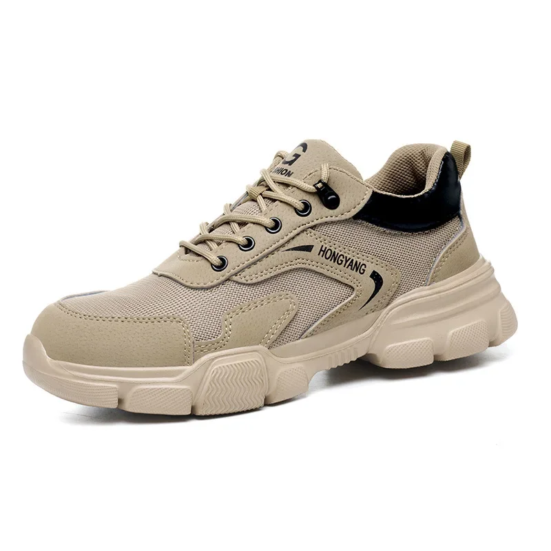 DurableLabor Insurance Shoes Men's Anti-smashing Anti-piercing Summer Breathable Lightweight Safety Protective Construction Sit