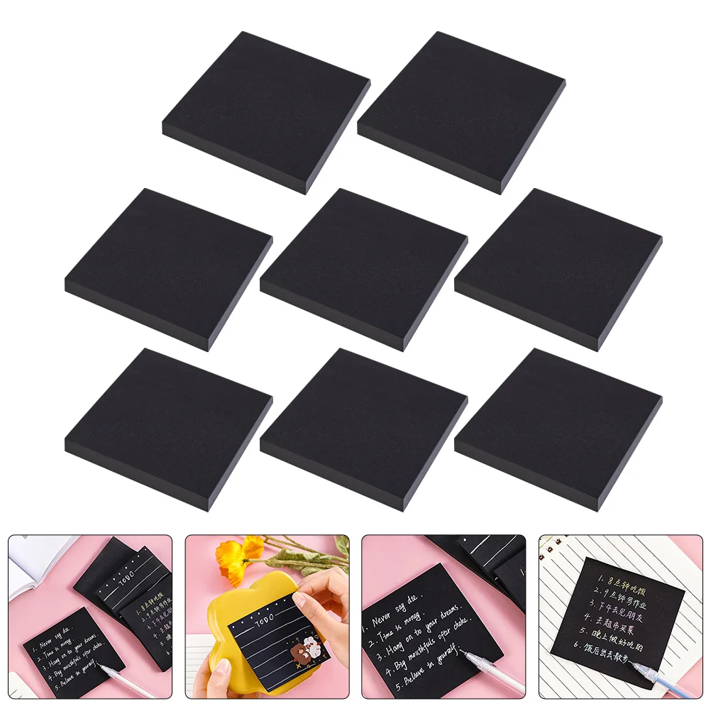 

8Pcs Convenient Sticky Tabs Reusable Memo Paper Thick Smooth Writing Surface No Residue Easy to Carry for Office School Library