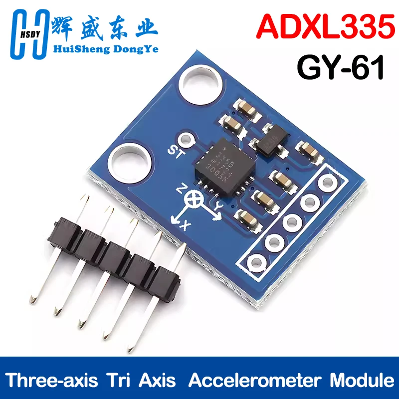 Módulo acelerómetro de tres ejes GY-61 ADXL335, Sensor de ángulo de gravedad de aceleración Triaxial, placa electrónica Diy de 3V-5V