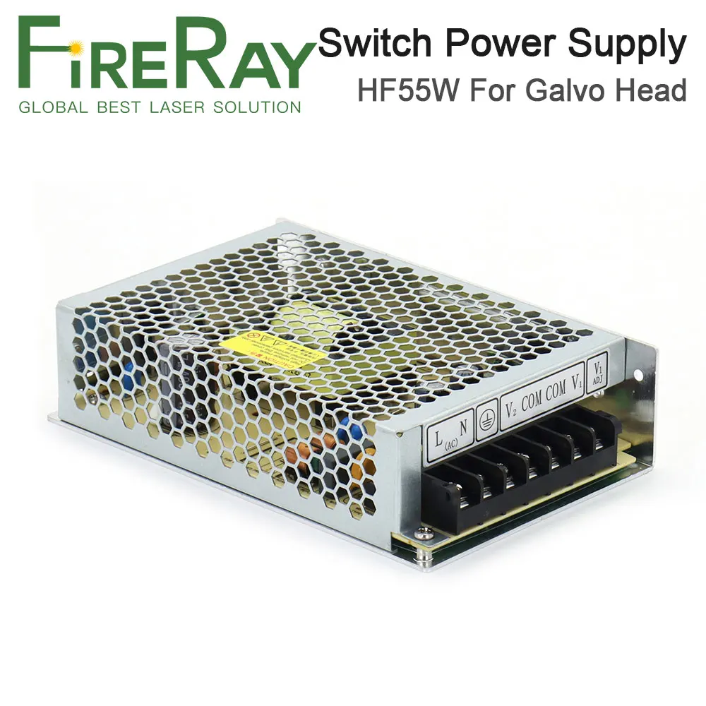 FireRay HF55W-D-L Switch Power Supply ±15V 2A DAUL Output for Laser Galvo Head Set Laser Marking Machine