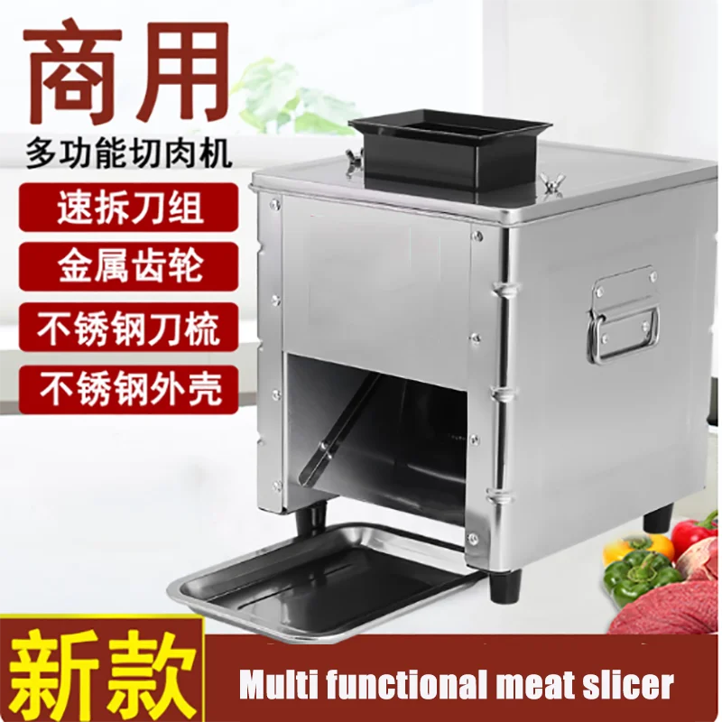 

Convenient Operation Tabletop Meat Slicer Automatic Beef Slicer Machine Bacon Mushroom Cutter Machine