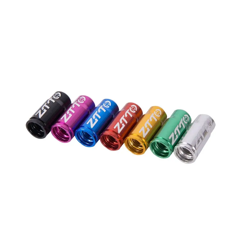 4PCS/Set 7 Colors Bicycle Presta Valve Cap MTB Bike Colorful Aluminum Alloy Valves Cap Dust Cover Wheel Tyre Cover Cycling Parts