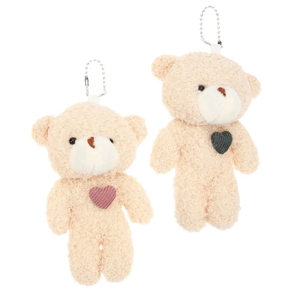

2 шт. Брелок-подвеска: милый плюшевый зверек, украшение для сумки, брелок для ключей от машины, аксессуар для рюкзака
