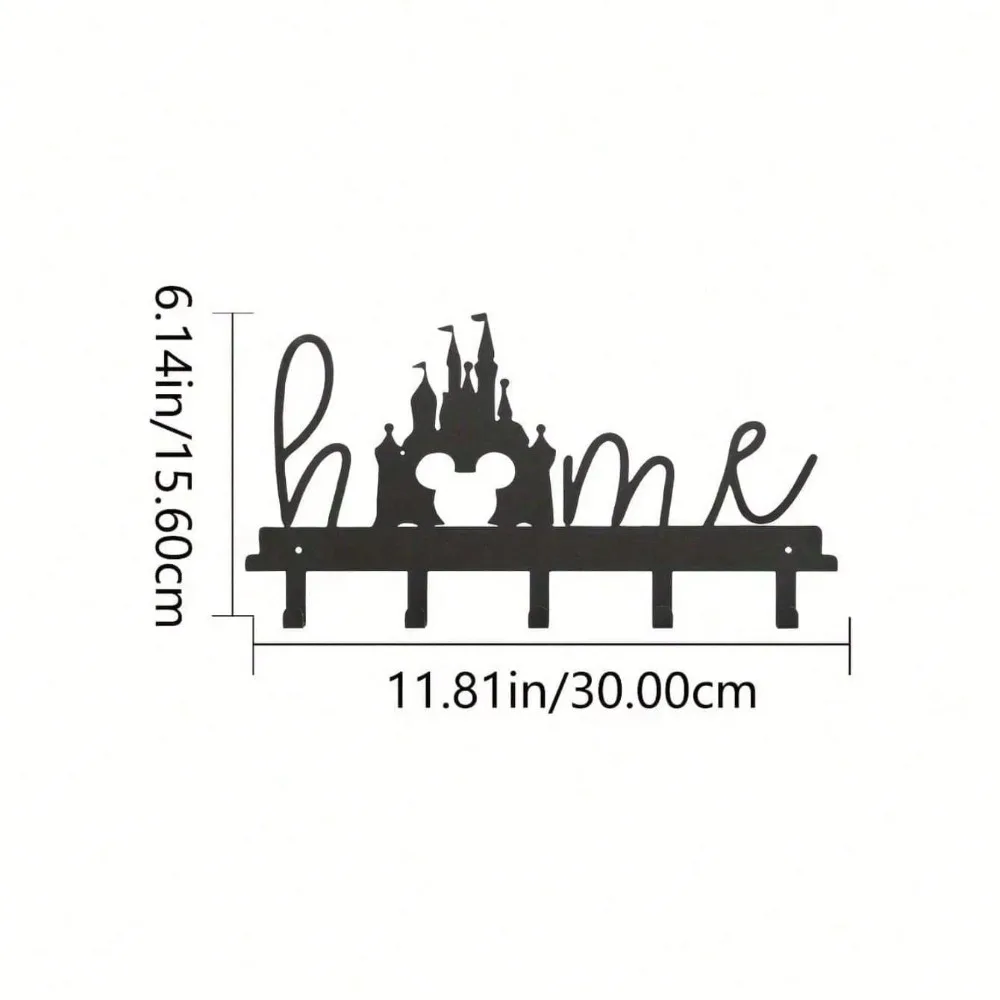 Supporto da parete moderno per portachiavi con ganci, organizer da ingresso antiruggine per chiavi, cappotti e borse, appendiabiti da parete salvaspazio per cucina