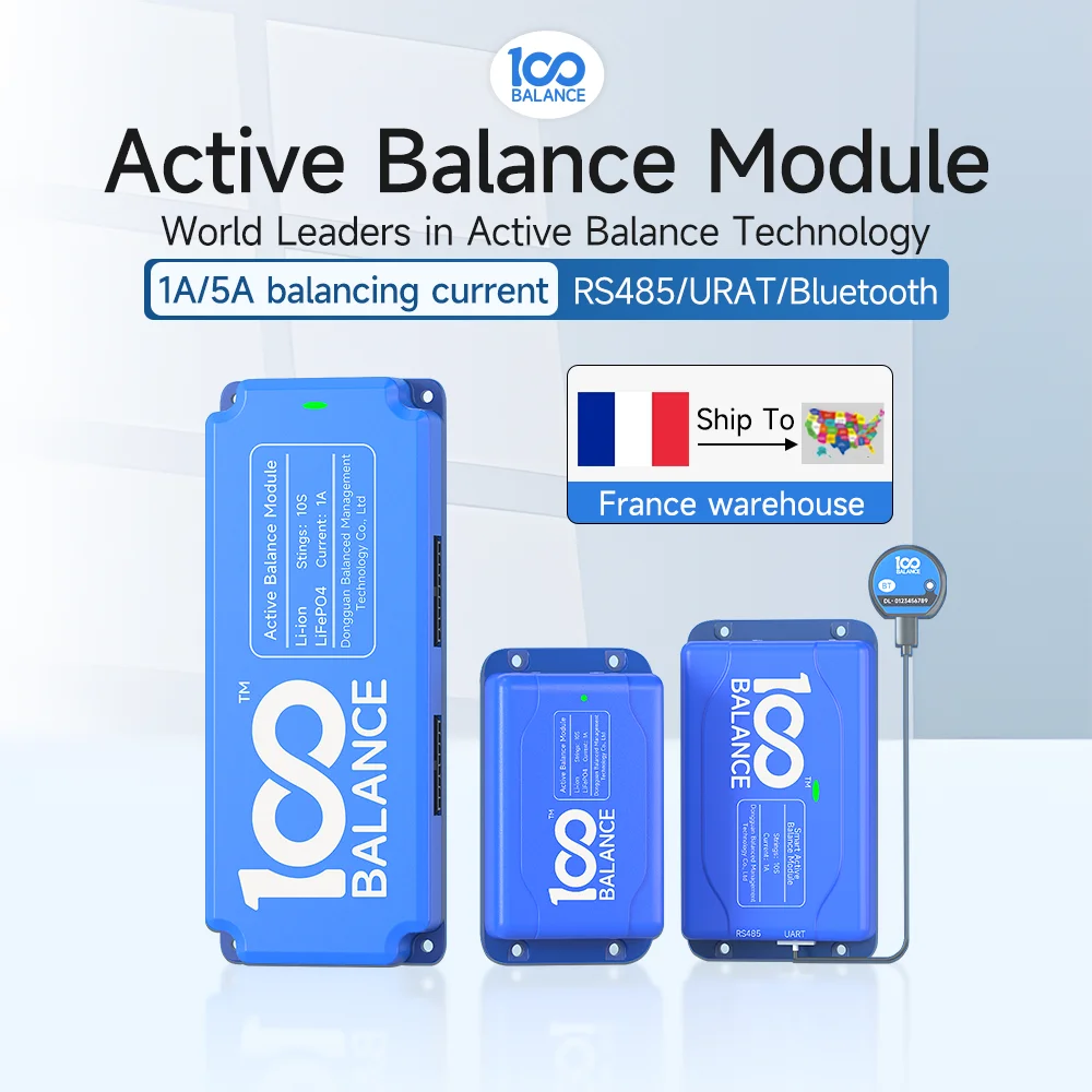 100 Balans Smart Active Balancere Qualizer Uart Rs485 Li-ion Lifepo4 1a Bluetooth 4S 8S 10s12s13s14S 16S 17S 20S 24S Batterij