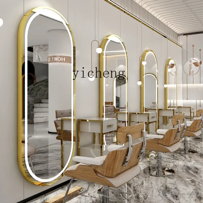 

new barber shop mirror table hair salon special European mirror hair salon single side