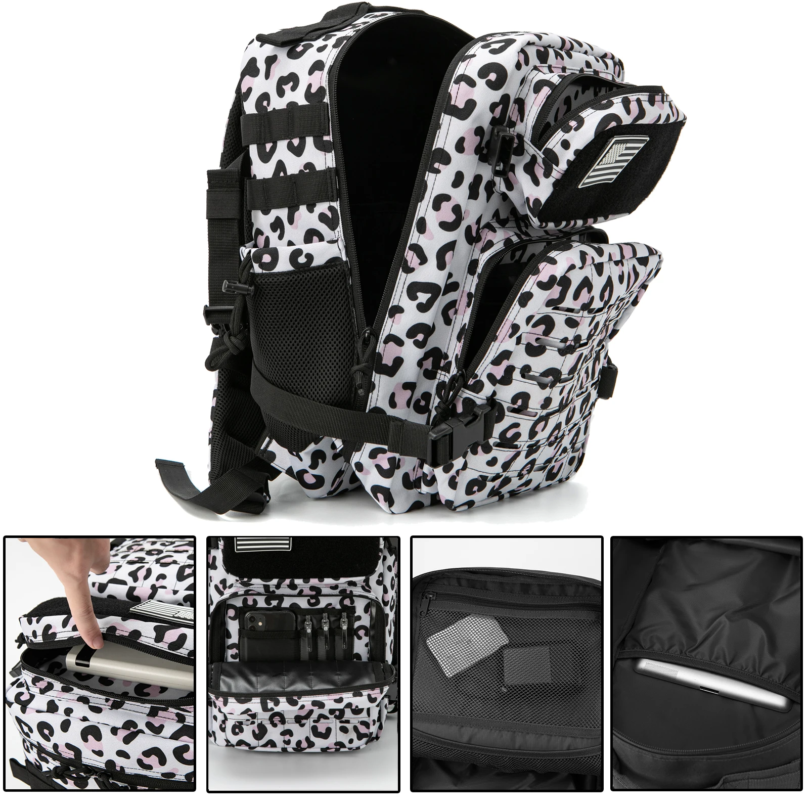 Mochila táctica Molle 25L con corte láser para supervivencia gimnasio - imagen 5