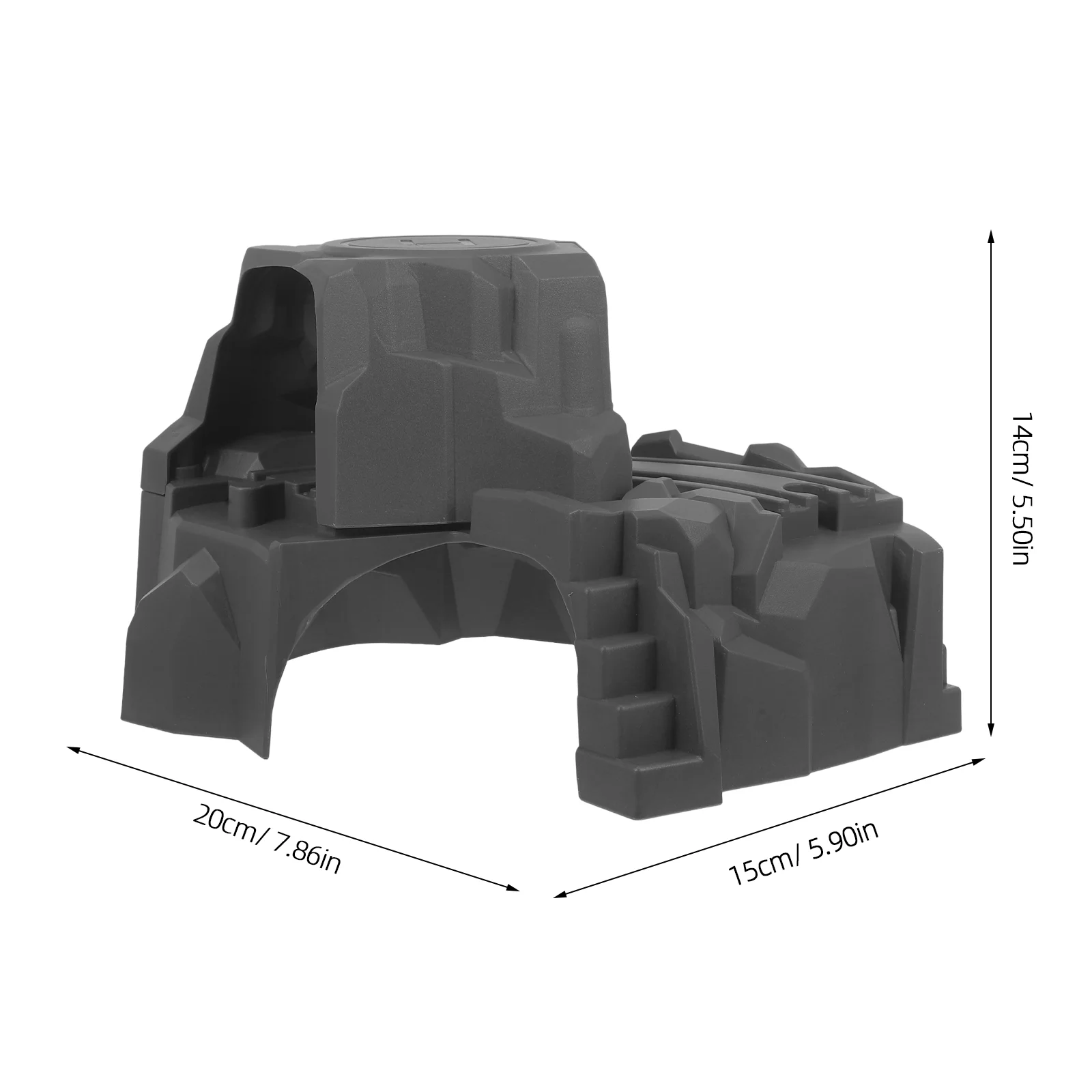 Túnel decorativo modelo Rockery Artificial, trilha pequena do trem, DIY caverna ferroviária, Abs