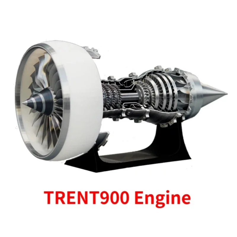 

TRENT900 Turbofan Engine Model Mini Aircraft Turbofan Engine Fan Blades Can Be Turned Science Experimental Teaching Toy