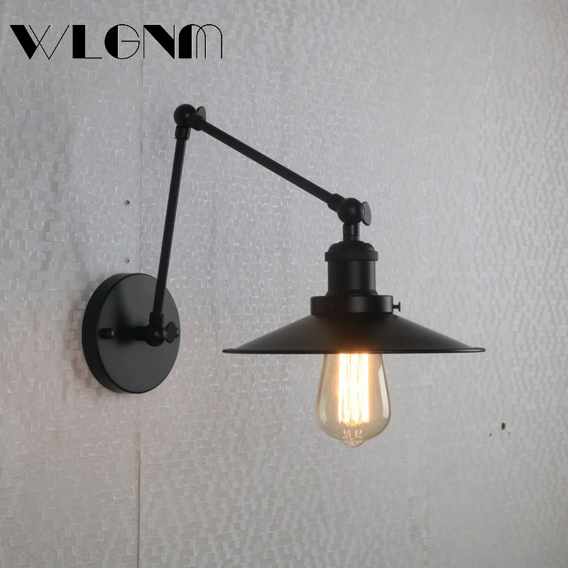 

WLGNM Vintage Wall Light Iron Art Industrial Retro American Wall Lamp E27 For Living Room Restaurant Decor Wall Lamps LED Bulbs