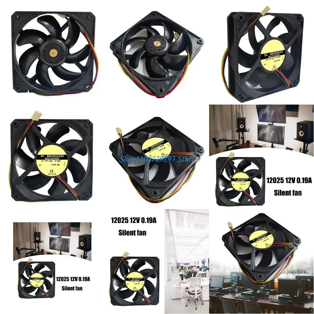 Y2GD 1PC 120mm 12V 0.19A USB Powered Cooling Fans for Desktops, Low Noise Brushless Design With Enhanced