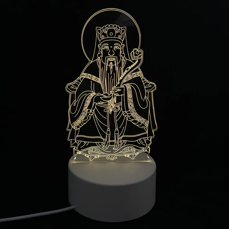 Small Night Lamp Sanqing Jiutian Xuan Female Mazu Land Bixia Yuanjun Taiji Decoration Doumu Yuanjun Jade Emperor