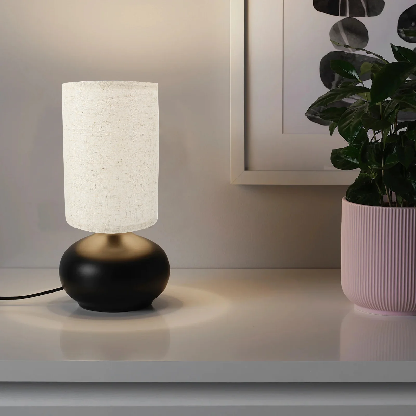 

1pc Half Round Linen Lampshade Replacement Decorative Light Cover For Bedroom Living Room Cozy Lighting Simple Design Stable