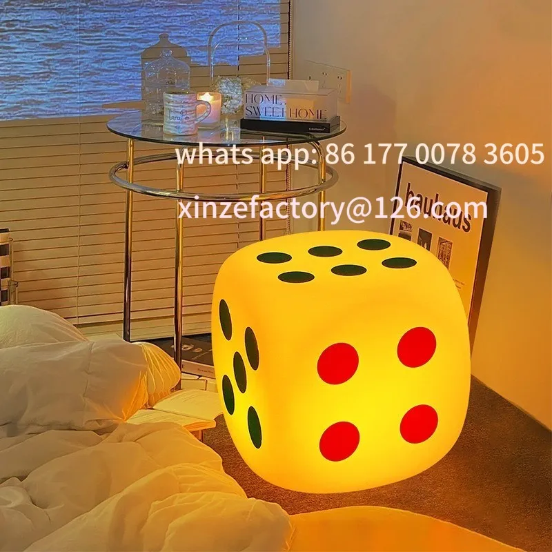 

Customizable Dice night lamp colorful remote control table night light bedside lamp living room creative stool floor lamp