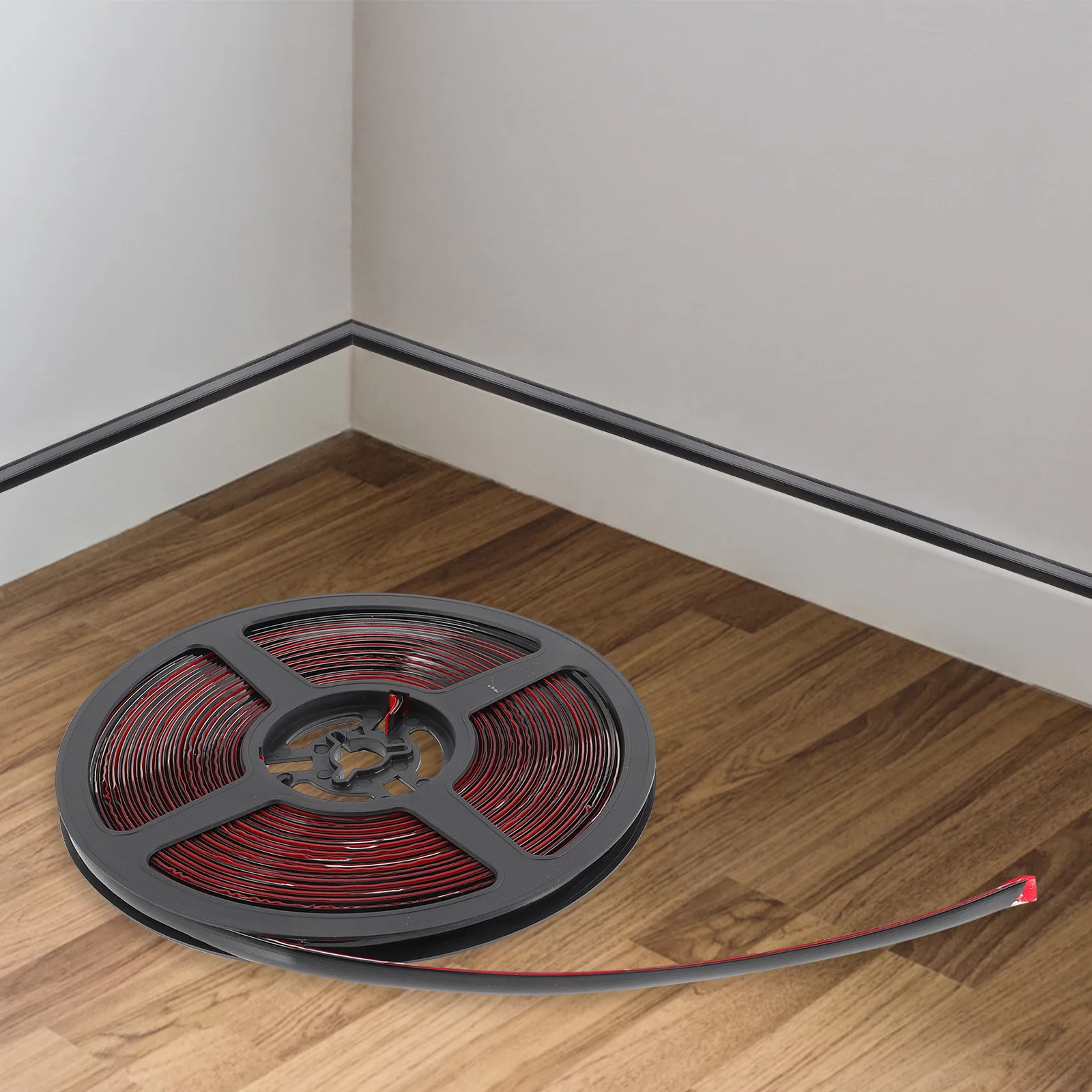 

1 Roll Self Adhesive 3D Wall Molding Trim Peel Stick Flexible Edging Strip For Skirting Baseboard Decor Tile Glass Surface Home