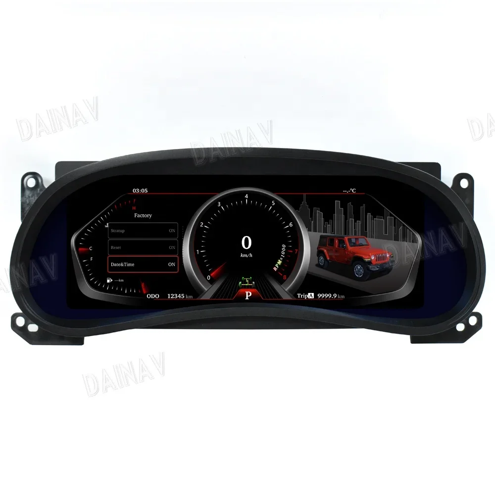 

12,3-дюймовая ЖК-панель приборной панели для Jeep Wrangler 2011 2012 2013-2017, приборная панель, хрустальная панель, кабина, спидометр, инструмент