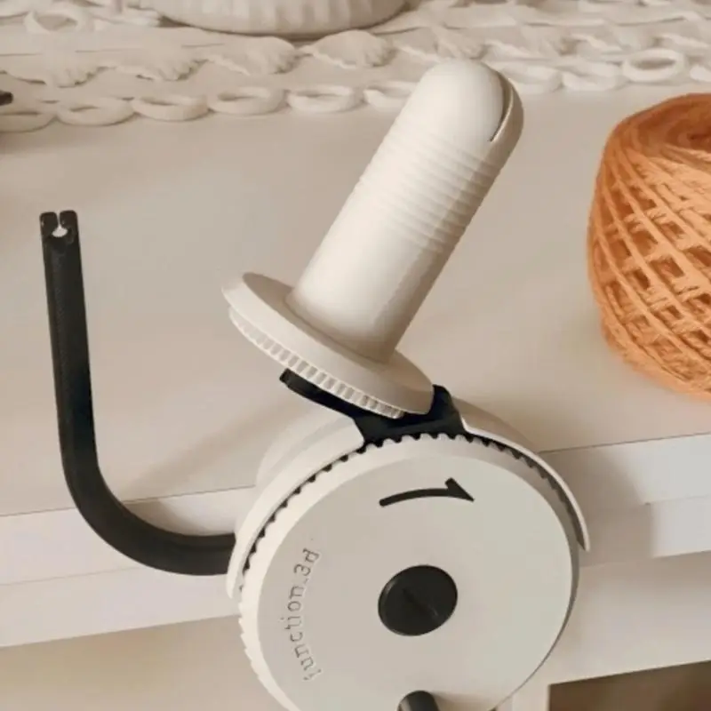 Manual Yarn Ball Winding Tool with Table Clamp and Raised Guide Arm for Knitting Crochet Projects and Thread Management D2RD