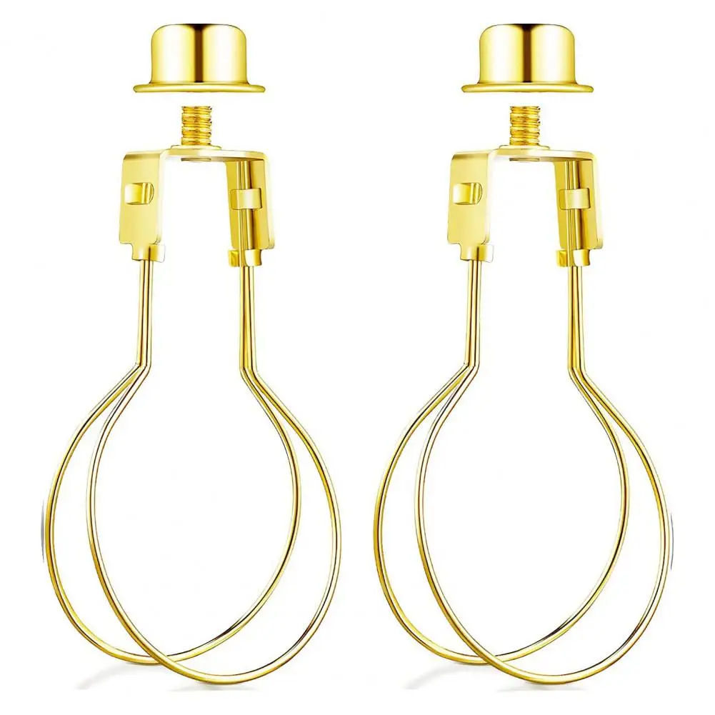 Light Bulb Clips Steel Wire Lamp Shade Clip Adapter Set with Hat Knob Finial Silicone Levelers Heat Resistant for Light