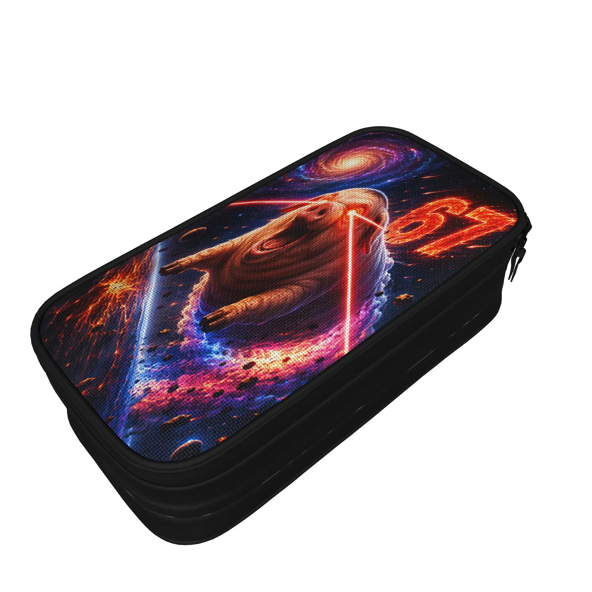 John Pork Hair Laser Eyes 67 Meme Funny Memes Brainrot Memes Pencil Case Pencil Box Child Cute College School Pencil Cases