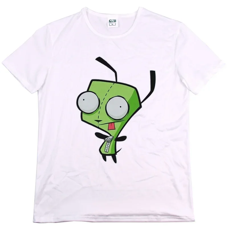 Kawaii Invader Zim Graphic TShirt Happy Hug Ready Zim Image Cute Cartoon T Shirt Men Women Retro T Shirt Oversized T Shirt