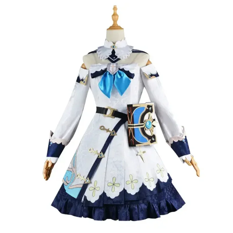 GENSHIN-女の子のためのプリンセスドレス,コスプレ衣装,靴とかつら,バーバラアニメ,ロリータメイド服,ホール % #2 @,sn88