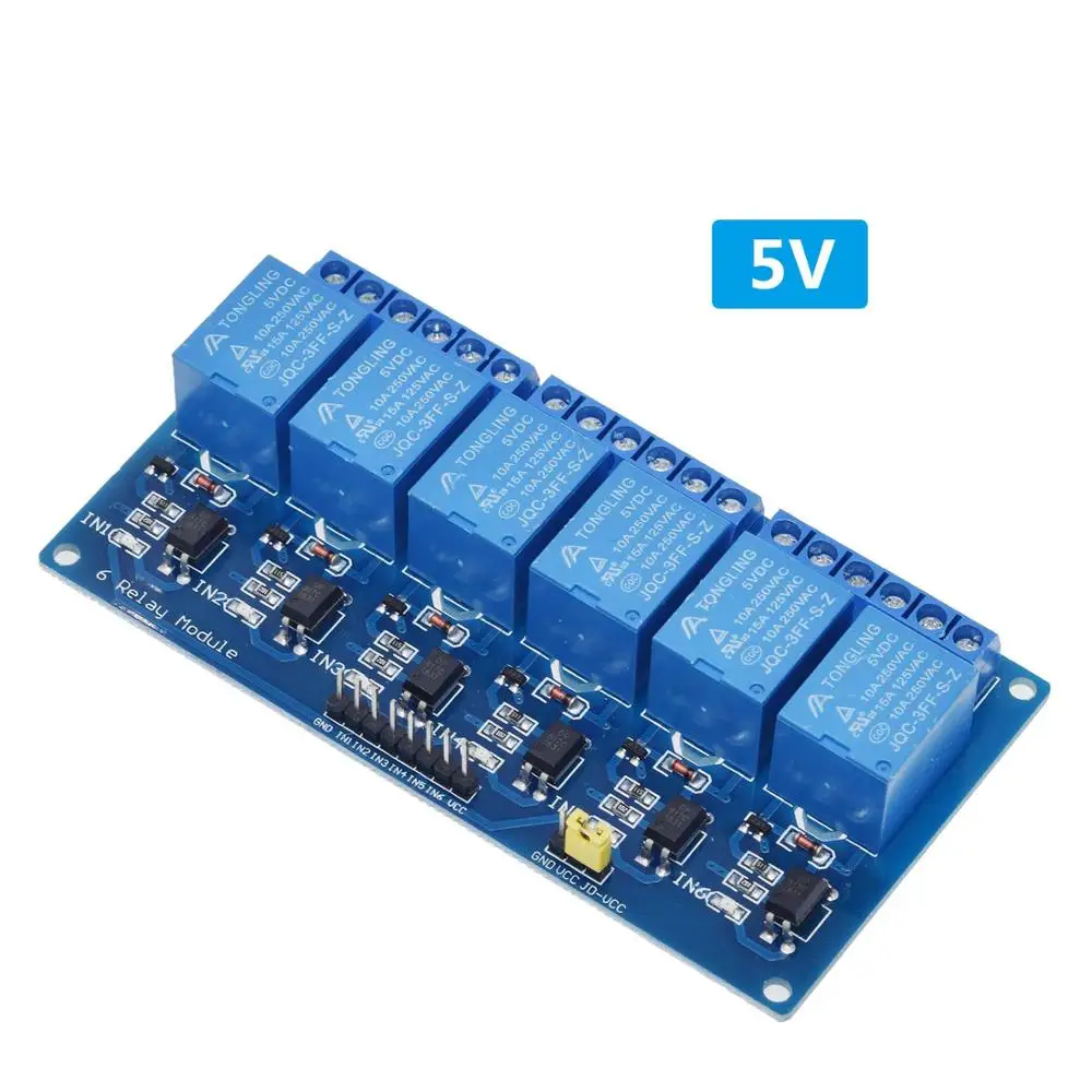 Tzt 5V 12V 1 2 4 6 8 Kanaals Relaismodule Met Optocoupler Relaisuitgang 1 2 4 6 8 Weg Relaismodule Voor Arduino Op Voorraad