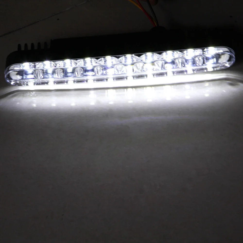 2pcs 30LEDs Car Daytime Running Light DRL Daylight Lamp with Turn Signal Indicators Lights