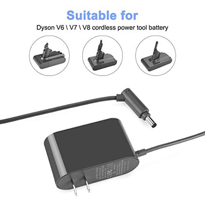 US Plug Charger For Dyson AC Adapter For Dyson 26.1V Battery V6 V7 V8 DC58 DC59 DC61 DC62 SV03 SV04 SV05 SV06 Vacuum Cleaner